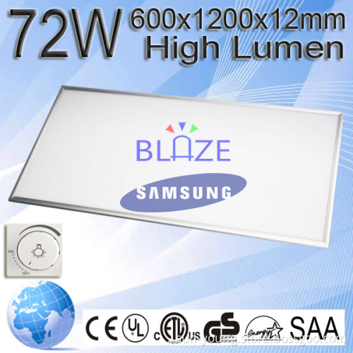 2015 Newest DALI dimmable Flat LED panel light 72W 600x1200 White